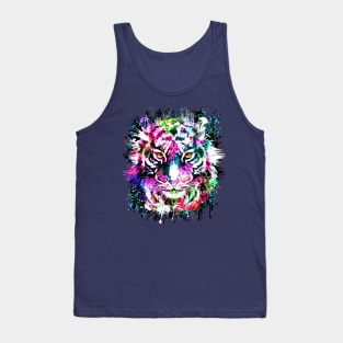 Colorful Tiger - Siberian Tiger Head Tank Top